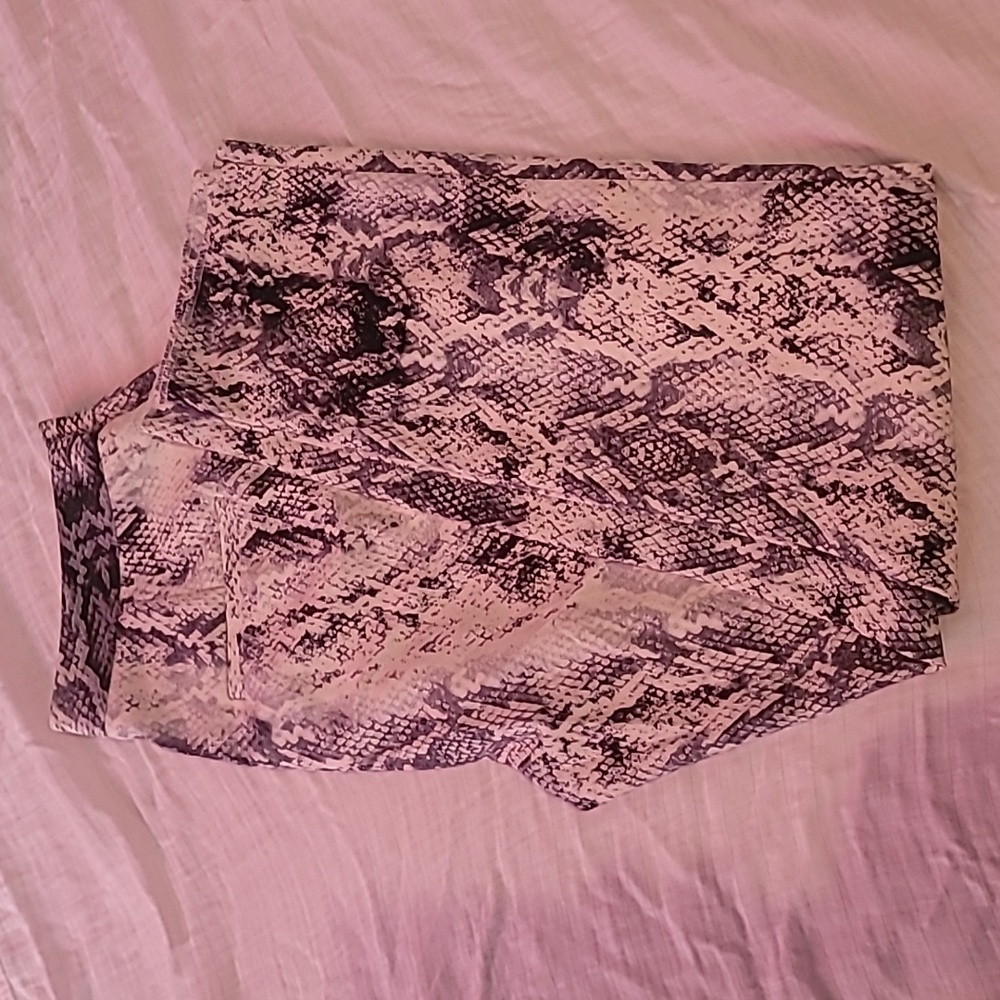 Zara Basic Snakeskin Print Pants - image 1
